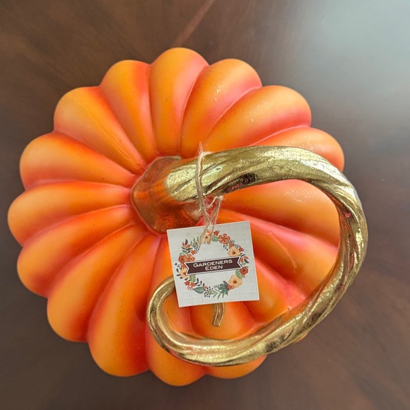 Orange and Gold Decorative Pumpkin - Picture 7 of 11